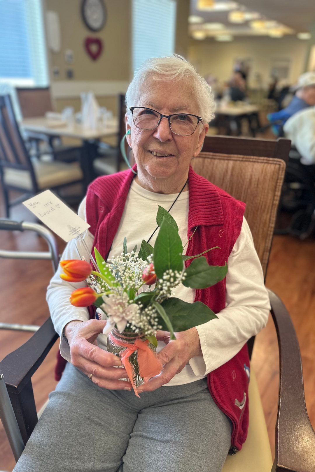 Residents taking part in a group activity